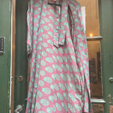 Kimono Kort (2) Lavendel/Grøn