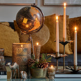 Lysestage i antique gold - 2 forskellige størrelser