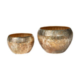 Potteskjuler i metal/gold