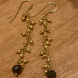 Øreringe Gold Drop Onyx