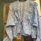 Mary Shirt (12) Blå blomst