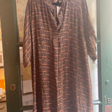 Jaipur Kaftan (2) Mørkblå/Brun