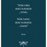 "Når ord ikke rækker..."Postkort A5