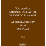 "Du er både stjernen og natten..."Postkort A5