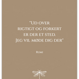"Udover rigtigt og forkert..."Postkort A5